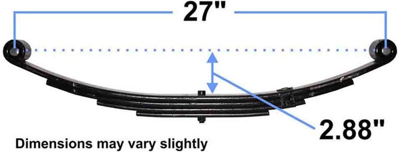 RIGID زنبرك مزدوج العين (4 أوراق) - سعة 1,750 رطل - 27 بوصة × 1-3/4 بوصة - مفرد - Image 2